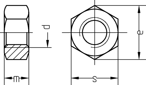 Altıköşe Somun Altıköşe Somun - Somun - ISO 4032