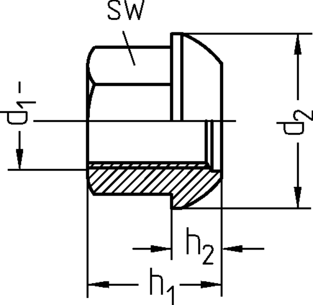 Bijon somunu, form A Bijon somunu, form A - Somun - DIN 74361 - A