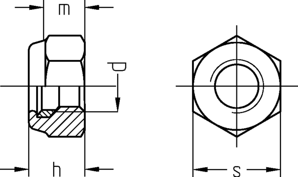 Fiberli somun, yuksek form Fiberli somun, yuksek form - Somun - DIN 982