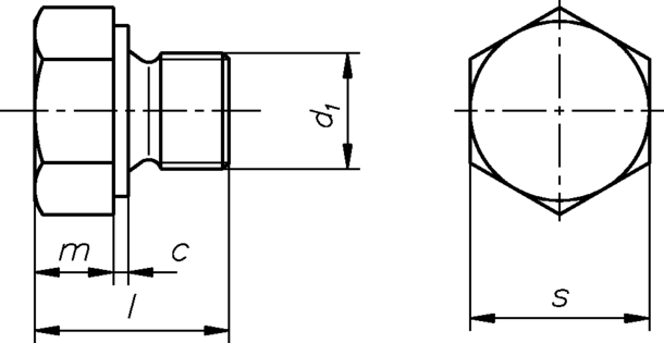 Altıköşe başlı tapa, Form A Altıköşe başlı tapa, Form A - Tapa & Grasörlük - DIN 7604