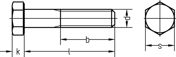 Altıköşe yarım paso cıvata Altıköşe yarım paso cıvata - Cıvata - ISO 4014
