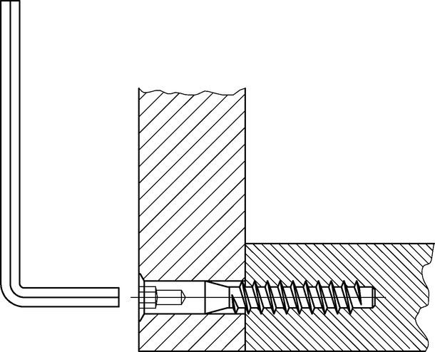 Hexagon socket screw keys, tempered